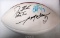 Dan Marino, Deion Sanders & Sugar Ray Leonard Signed Wilson White Panel (Made in USA) Football