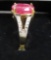 GLA Est. Replacement Value $7747: Ruby & Diamond Ring in 14K Yellow & White Gold