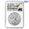 2021 1 oz Silver American Eagle Type 2 NGC Graded MS 70 ER (Eagle Label)