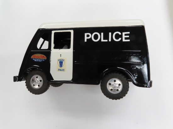 Restored 1950's tonka toys mound police paddy wagon. 12"x5.5"x6.5". SCARCE! This is Not A Replica!