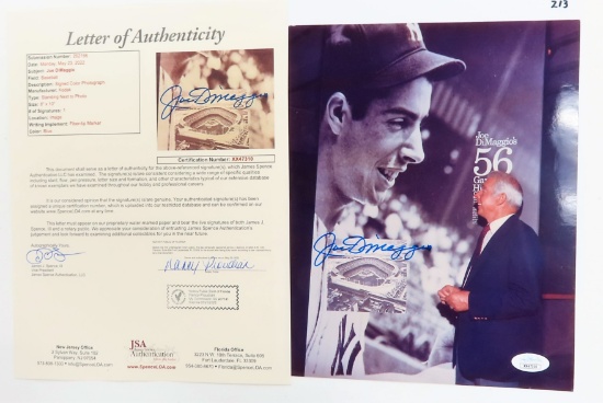Joe DiMaggio Signed 8"x10" with James Spence COA # XX47310, Online Verify. 100% Guaranteed Authentic
