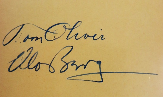 Moe Berg Signed Album Page with James Spence LOA # BB98853 obtained by HAC on 6-11-21.