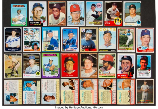 Thirty (30) Signed Baseball Greats Cards! All One Money.