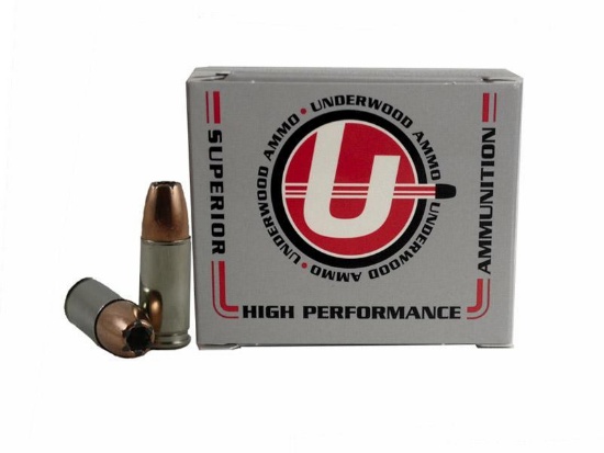 Two Hundred (200) Rounds: UNDERWOOD AMMO 9MM LUGER +P 124GR.JHP