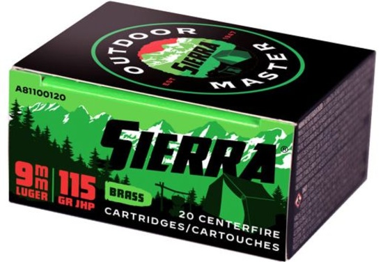 TWO HUNDRED (200) Sierra 9mm 155 Jacketed Hollow Point, Sedalia, Missouri.