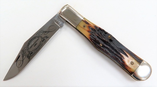 5.25" 1981 KA-BAR Folder, Limited Edition, #176, Stag Handle, Olean, New York. Very Nice