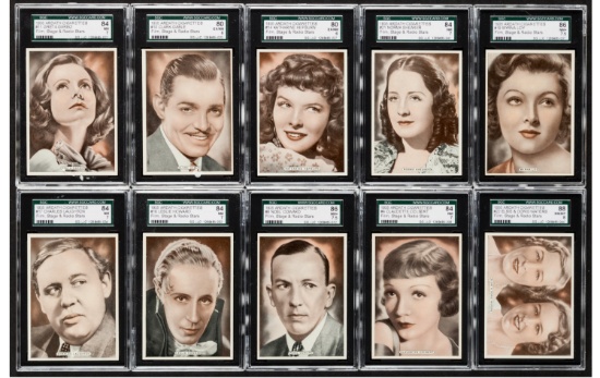 1935 Ardath Film, Stage & Radio Stars SGC Complete Set (25), All SGC Graded with Average os 79.2