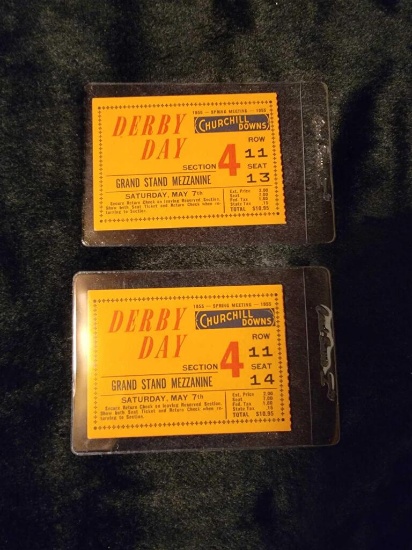 1955 Kentucky Derby Ticket Stubs horse racing Swaps winner,  Bill Shoemaker