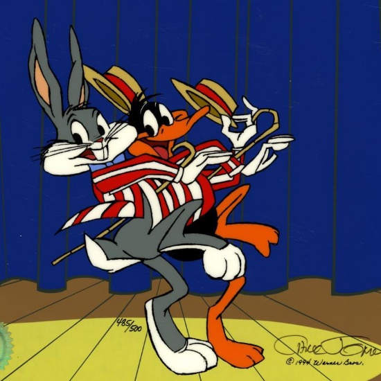 Chuck Jones "Bugs And Daffy: Curtain Call" Hand-Signed Hand-painted Limited Edition Sericel, JC8487