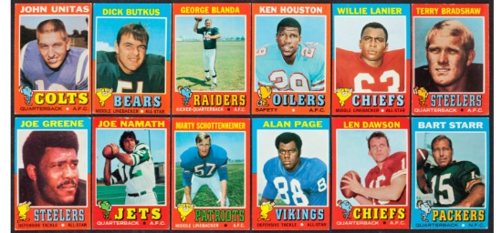 1971 Topps Football Near Set (262/263). INCL. Terry Bradshaw Rookie Card!