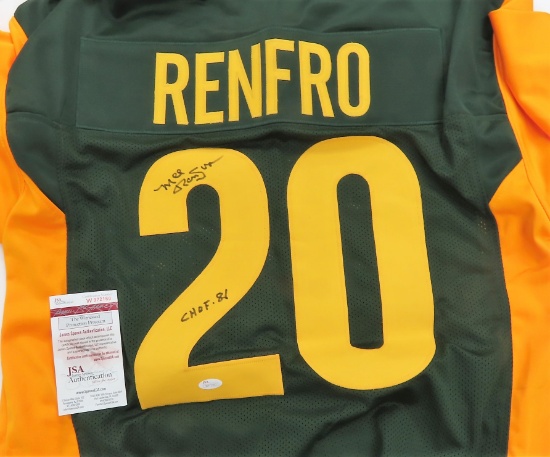 Mel Renfro Signed Oregon Ducks Jersey with James Spence COA # W972160. online verify. 100%