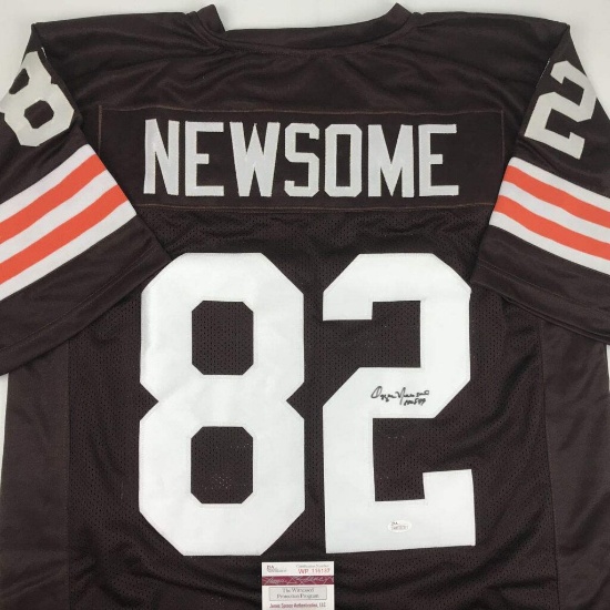 Signed Ozzie Newsome HOF 99 Cleveland Football Brown Jersey JSA COA