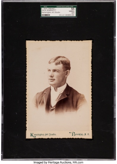 SCARCE! 1891 Kensington Art Studio Jack Sharrott Cabinet Photo SGC Graded 55 VG/EX+ 4.5.