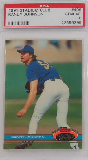 1991 STADIUM CLUB #409 RANDY JOHNSON MARINERS HOF PSA Graded 10