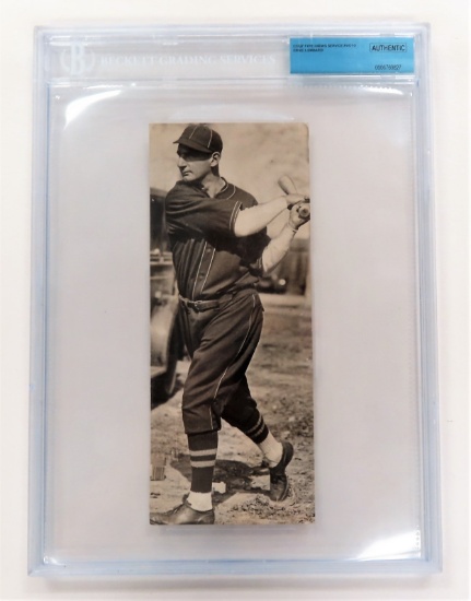 Circa 1927 Type 1 News Service Photo, Ernie Lombardi. Beckett Authenticated and Slabbed.