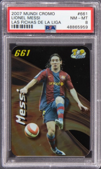 2007-08 Mundicromo Las Fichas De La Liga #661 Lionel Messi - PSA NM-MT 8