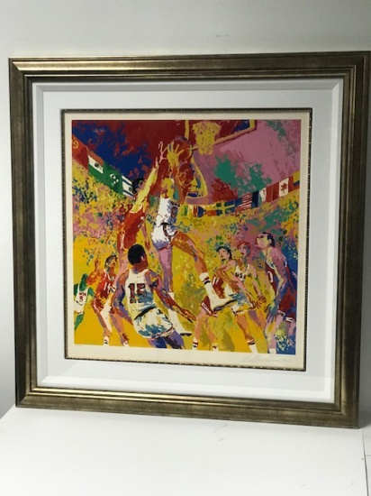 Olympic Basketball by LeRoy Neiman (1921-2012), $150 Shipping