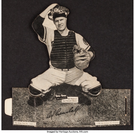 Rare 1955 Spic and Span Milwaukee Braves Del Crandall