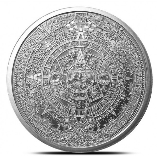 1 oz Silver Round Aztec Calendar