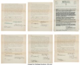 1930's Wilson Golf Endorsement Contracts with PGA Professionals Lot of 7 For One Money.