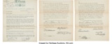 1930's Wilson Golf Endorsement Contracts Lot of 3 with Manero, Guldahl & Farrell. All One Money