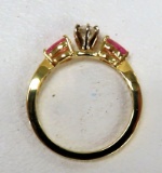 Ladies 14K Yellow Gold Ring Prong et with one round shaped brilliant cut diamond .15 carat. $1300