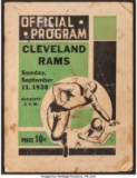 1938 Green Bay Packers vs. Cleveland Rams Program - Three Don Hutson Touchdowns!