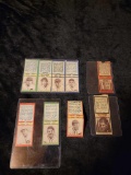 7 Diamond Match Co Baseball players matchbook cards + 2 Football, All One Money