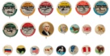 1890's-1940's Non-Sports Pin back Collection of (46) With Dogs, Aviators and Flags. All One Money!