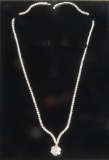 Est. Retail Replacement Value $68,720: 11.20 cts Diamond Weight, 18KT White Gold Necklace. AIGL