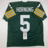 Signed Paul Hornung Green Bay Green Football Jersey JSA COA