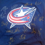 Columbus Blue Jackets (2009-10) (Hockey) Team Signed Jersey (high dollar jersey) with James Spence