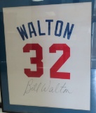 HALL OF FAMER BILL WALTON AUTOGRAPHED BANNER PORTLAND TRAIL BLAZERS FRAMED, $39 Shipping to Lower 48
