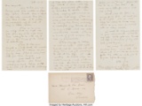 1918 Curly Lambeau Signed, Handwritten Letter and Envelope - Exemplar from Only Season at Notre Dame