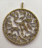 $12,899 est retail value: 14K White Gold Pendant, with 1.23 ctw Fancy Yellow Diamonds, I2-I3. Round