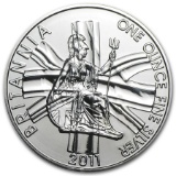 2011 1 oz British Silver Britannia Coin, .999 Fine Silver