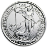 2014 1 oz British Silver Britannia Coin, .999 Fine Silver