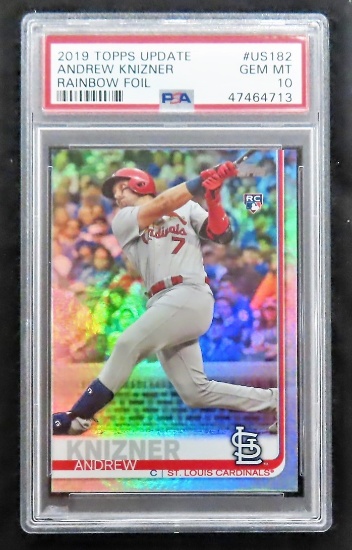 Andrew Knizner 2019 Topps Update #US182, Rainbow Foil. Rookie Card. PSA Graded 10