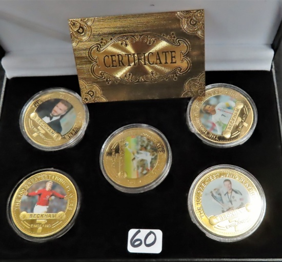 Set of Beckham Soccer Coins.