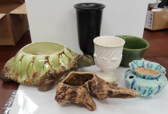 NO SHIPPING, Pick-Up Only: American Art Pottery incl. Haeger Turtle.