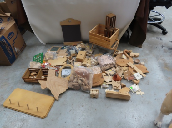 NO SHIPPING, Pick-Up Only: LARGE Quantity of Wood Crafts.