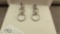 18 K w/g 1.30ct t.w.  Circle Diamond Earrings