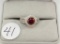 18K w/g 1.80ct Ruby Center stone Bezel set in