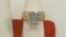 14K y/g Estate Channel set ring with Princess,