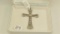 Platinum Estate Diamond Cross, approx .48ct t.w.