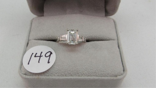 14K 1.84ct Emerald Cut Diamond Ring, GIA