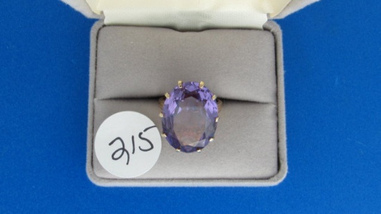 10K y/g Estate 16X20mm Amethyst Ring