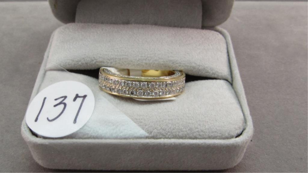 18K y/g Estate Diamond Eternity Band