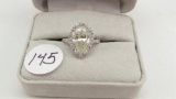18K w/g 3.58ct Pear Shape Solitare ring with