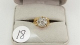 14K y/g Estate Woven style10 Diamond Band with